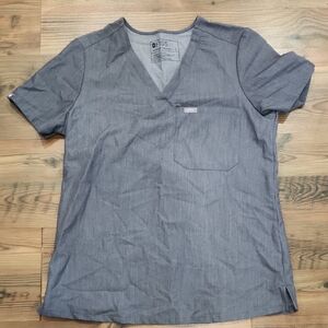 Figs Catarina One-Pocket Scrub Top Gray PO1683 Small